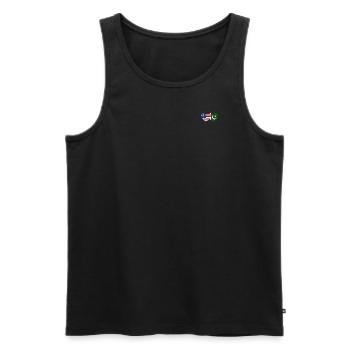 USA Pakistan Flagge Herz - Männer Premium Bio Tank Top - Schwarz - Vorne - Michal (187cm)