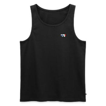 Finland Mexico Flag Heart - Men's Premium Organic Tank Top - black - Front - Michal (187cm)