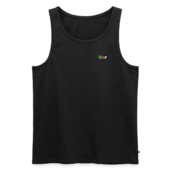 Brésil Jordan Drapeau Coeur - Débardeur bio Premium Homme - noir - Devant - AI Model Male 178 light (178cm)