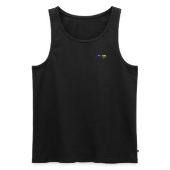 Drapeau de la Lituanie néo-zélandaise - Débardeur bio Premium Homme - noir - Devant - AI Model Male 178 light (178cm)