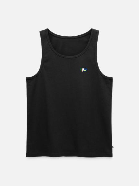 Algeria Kosovo Flag Heart - Men's Premium Organic Tank Top - black