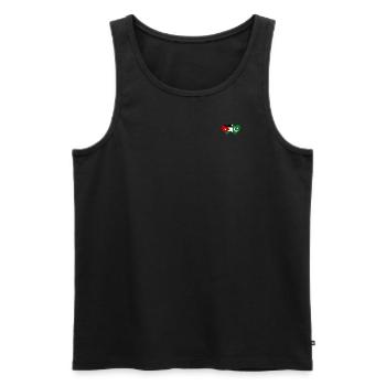 Jordanien Pakistan Flagge Herz - Männer Premium Bio Tank Top - Schwarz - Vorne - Michal (187cm)