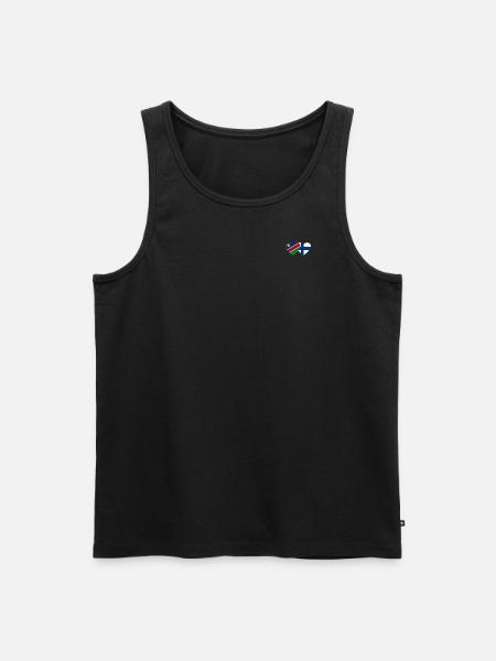 Namibia Finnland Flagge Herz - Männer Premium Bio Tank Top - Schwarz