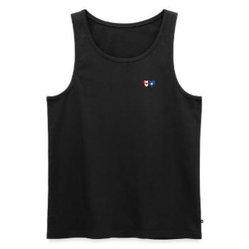Canada Somalia Flag Heart - Men's Premium Organic Tank Top - black - Front - AI Model Male 178 light (178cm)