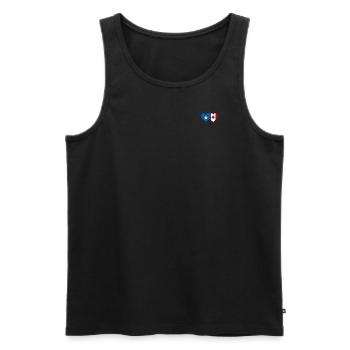 Somalia Canada Flag Heart - Men's Premium Organic Tank Top - black - Front - Michal (187cm)
