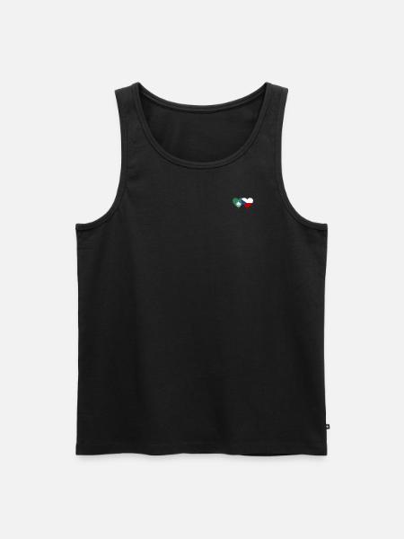 Macao République tchèque Flag Heart - Débardeur bio Premium Homme - noir
