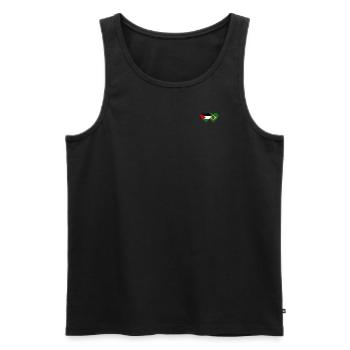 Palestine Brésil Drapeau Coeur - Débardeur bio Premium Homme - noir - Devant - Michal (187cm)