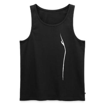 Kletterer Klettern Bouldern Boulderer Bergsteigen - Männer Premium Bio Tank Top - Schwarz - Vorne - AI Model Male 178 light (178cm)