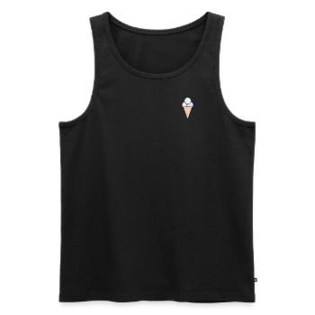 Ice Cone – Cotton Candy *-* - Männer Premium Bio Tank Top - Schwarz - Vorne - Michal (187cm)