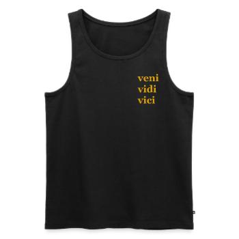 MK Lee - Männer Premium Bio Tank Top - Schwarz - Vorne - AI Model Male 178 light (178cm)
