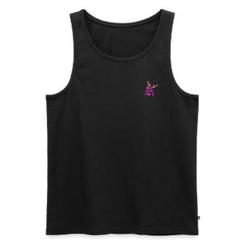HowDeeryou? Coupe Rose Renne Cup Noël - Débardeur bio Premium Homme - noir - Devant - Michal (187cm)