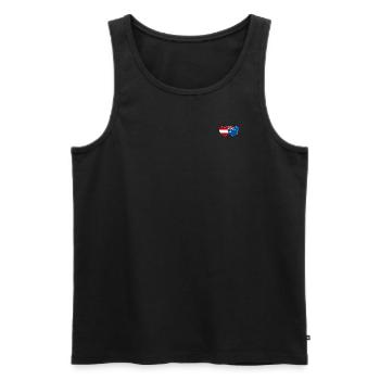Autriche Australie Drapeau Coeur - Débardeur bio Premium Homme - noir - Devant - Michal (187cm)