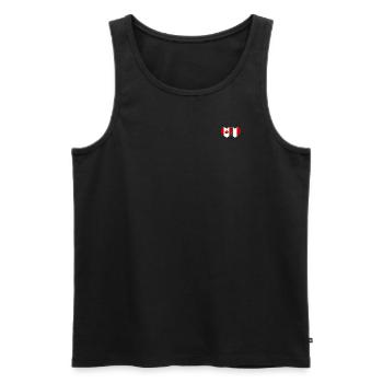 Canada Italie Flag Heart - Débardeur bio Premium Homme - noir - Devant - Michal (187cm)
