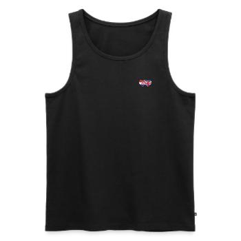 Kroatien England Flagge Herz - Männer Premium Bio Tank Top - Schwarz - Vorne - Michal (187cm)