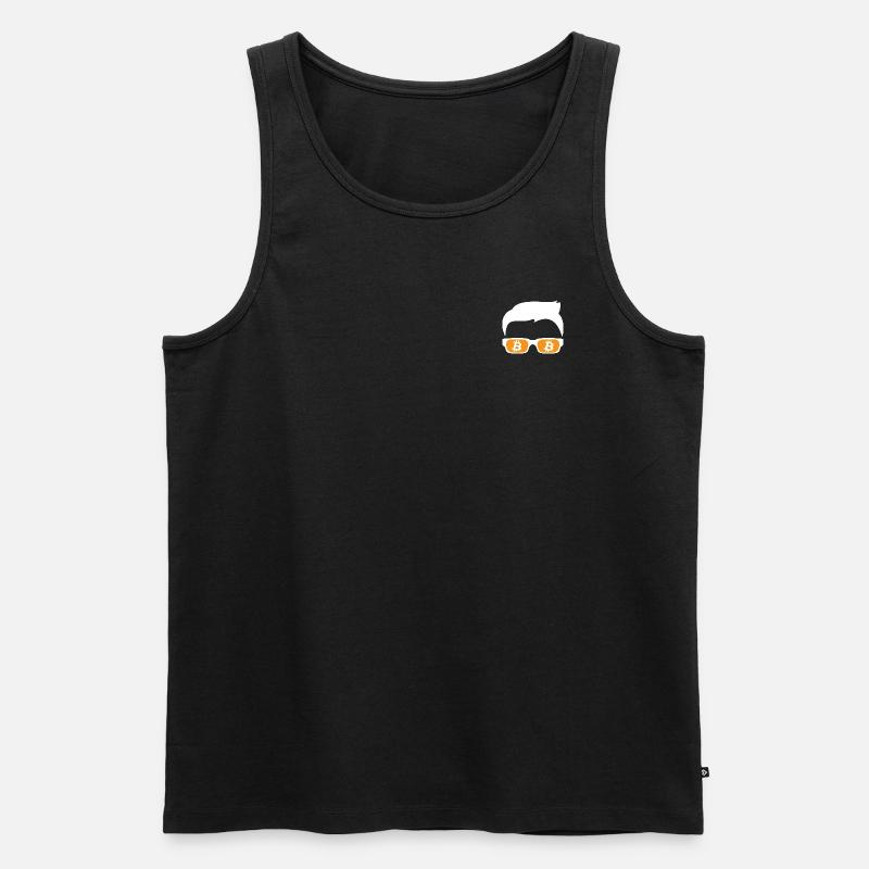 Bitcoin Sunglasses - Männer Premium Bio Tank Top - Schwarz