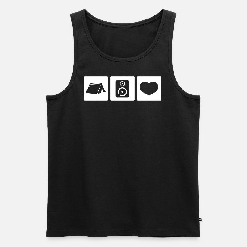 Festival - Männer Premium Bio Tank Top - Schwarz