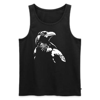 Raven - Débardeur bio Premium Homme - noir - Devant - AI Model Male 178 light (178cm)