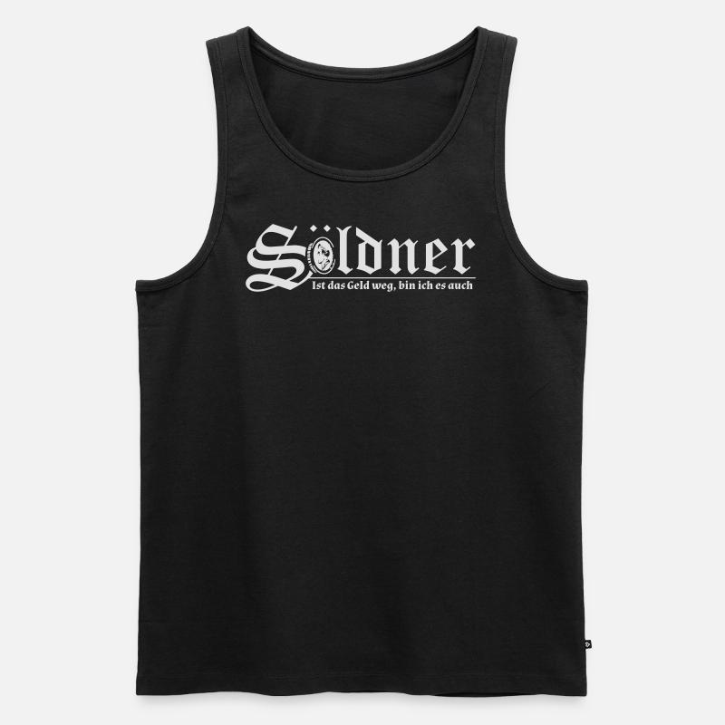 Rollenspiel Charakter Söldner Krieger - Männer Premium Bio Tank Top - Schwarz