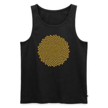 Sonnenblume Fibonacci Mathematik Goldener Schnitt - Männer Premium Bio Tank Top - Schwarz - Vorne - AI Model Male 178 light (178cm)