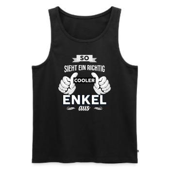Enkel Enkelkind Opa Motiv cooler Spruch Sohn - Männer Premium Bio Tank Top - Schwarz - Vorne - Michal (187cm)