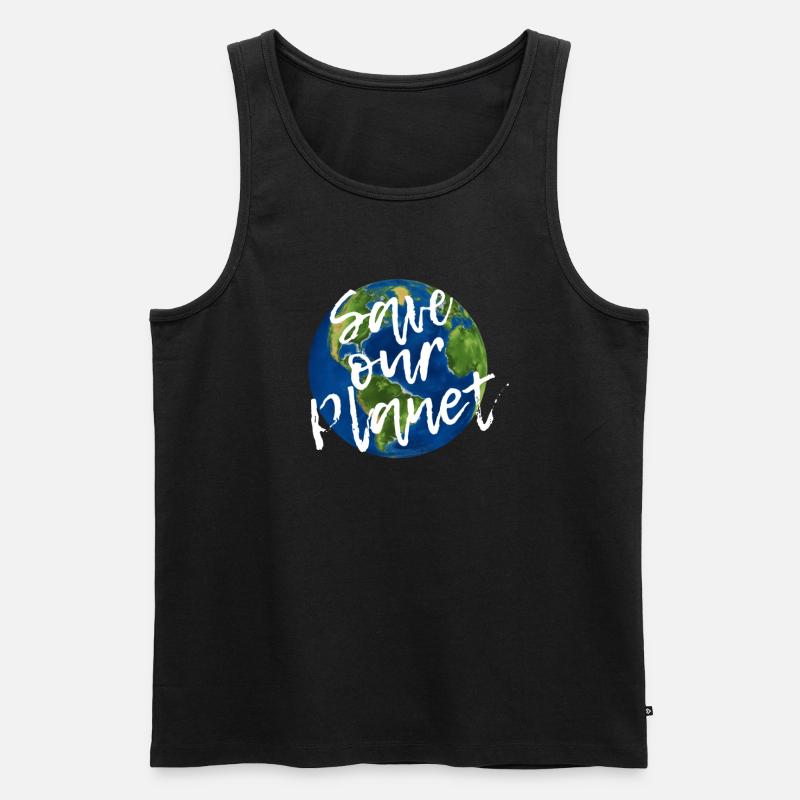 Save Our Planet - Männer Premium Bio Tank Top - Schwarz