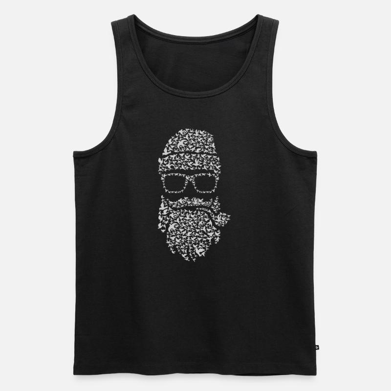 Birds Beard - Männer Premium Bio Tank Top - Schwarz