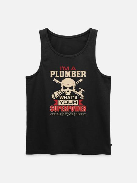 plumber - Men's Premium Organic Tank Top - black