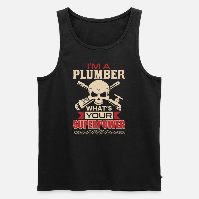 KLEMPNER - Männer Premium Bio Tank Top - Schwarz