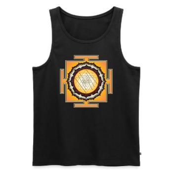 Shri Yantra - conducteur de l'énergie, bouddhisme - Débardeur bio Premium Homme - noir - Devant - AI Model Male 178 light (178cm)