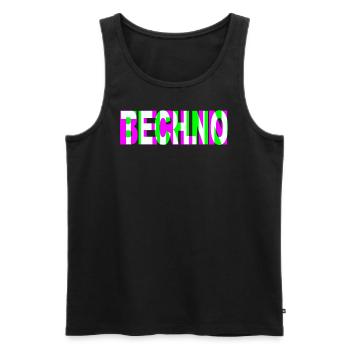 TECHNO BERLIN - Men's Premium Organic Tank Top - black - Front - AI Model Male 178 light (178cm)