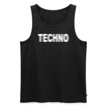 techno - Männer Premium Bio Tank Top - Schwarz - Vorne - AI Model Male 178 light (178cm)