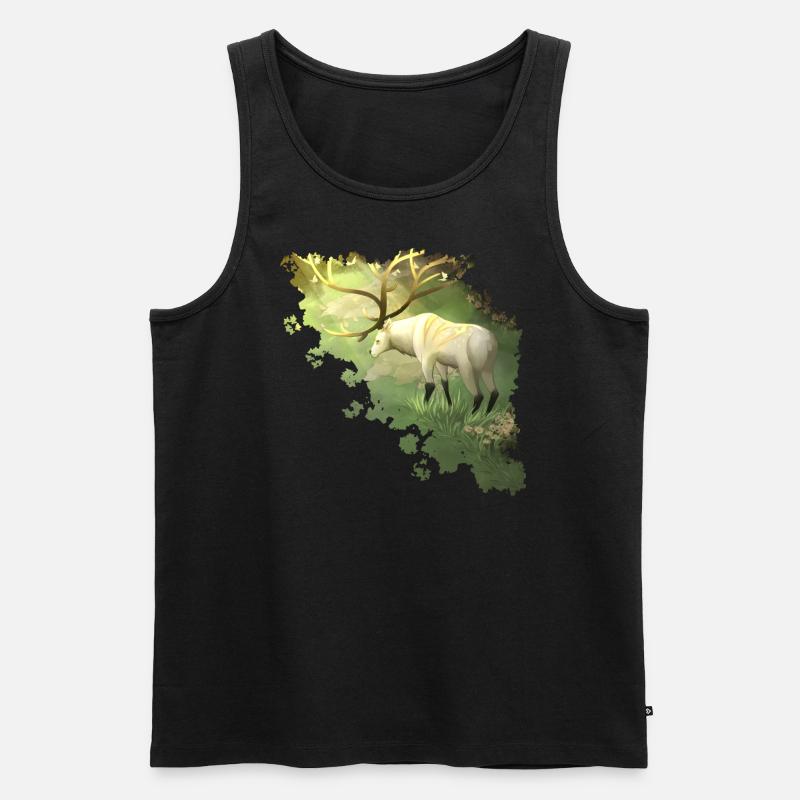 Hirsch - Symbol des Waldes - Männer Premium Bio Tank Top - Schwarz