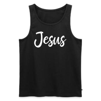 Jesus - Christians Christ Gift - Men's Premium Organic Tank Top - black - Front - Michal (187cm)