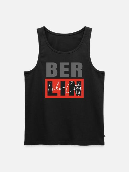 Berlin Icke City - Men's Premium Organic Tank Top - black