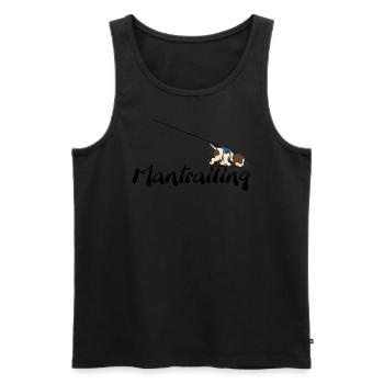 Mantrailing3 1 - Débardeur bio Premium Homme - noir - Devant - Michal (187cm)