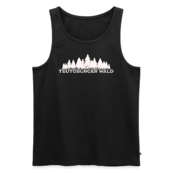Teutoburger Wald Urlaub Wanderer Camper Souvenier - Männer Premium Bio Tank Top - Schwarz - Vorne - Michal (187cm)