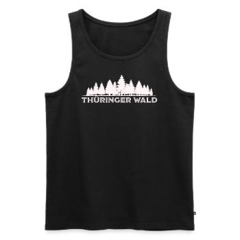 Thüringer Wald Deutschland Urlaub Souvenir - Männer Premium Bio Tank Top - Schwarz - Vorne - Michal (187cm)