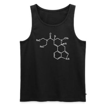 LSD Strukturformel Trip Hippie Woodstock 60er 70er - Männer Premium Bio Tank Top - Schwarz - Vorne - AI Model Male 178 light (178cm)
