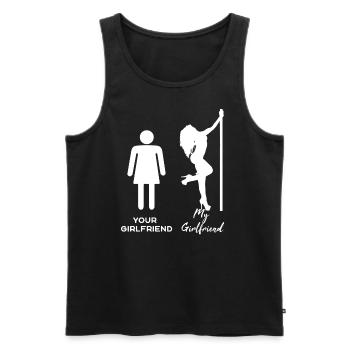 Your girlfriend - My girlfriend - Valentinstag - Männer Premium Bio Tank Top - Schwarz - Vorne - Michal (187cm)