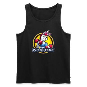 Wildsterz - Häsin - Männer Premium Bio Tank Top - Schwarz - Vorne - AI Model Male 178 light (178cm)