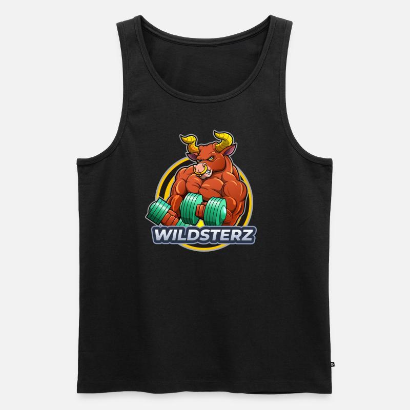 Wildsterz - Bulle - Männer Premium Bio Tank Top - Schwarz