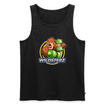 Wildsterz - Kong - Männer Premium Bio Tank Top - Schwarz - Vorne - AI Model Male 178 light (178cm)