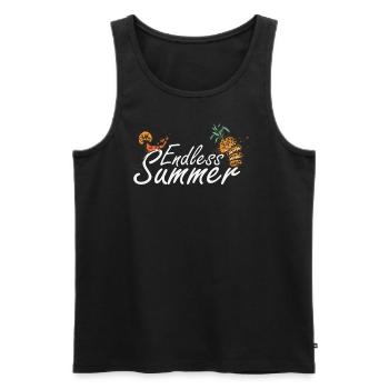 Endless Summer Motif - ideal for summer holidays - Men's Premium Organic Tank Top - black - Front - Michal (187cm)