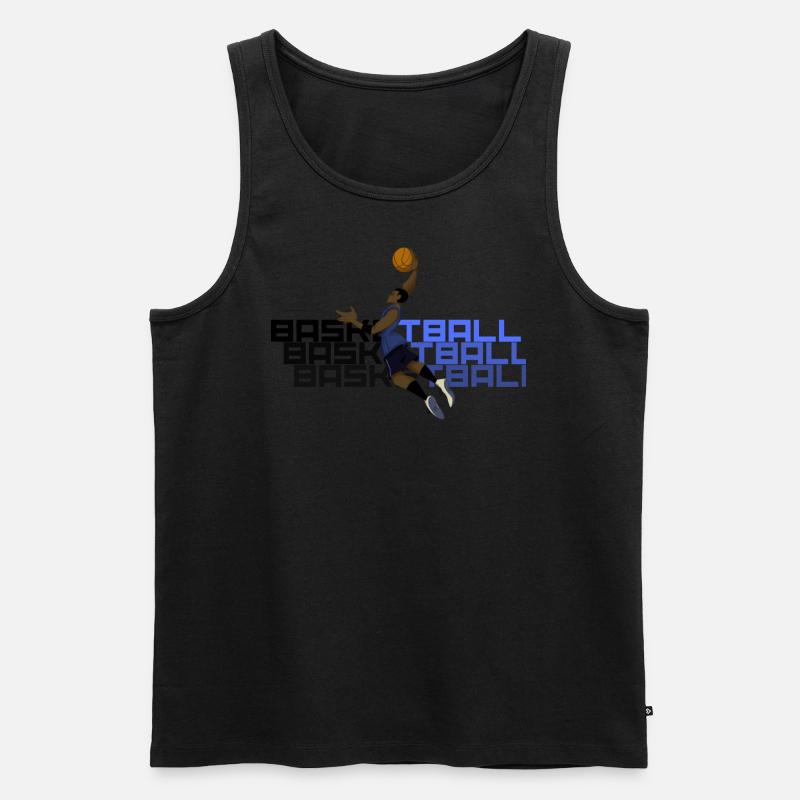 BasketBall Dunking - Männer Premium Bio Tank Top - Schwarz