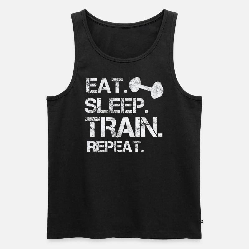 Eat.Sleep.Train.Repeat - Men's Premium Organic Tank Top - black