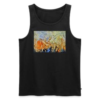 3948 - Männer Premium Bio Tank Top - Schwarz - Vorne - Michal (187cm)