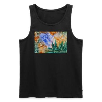 3934 - Männer Premium Bio Tank Top - Schwarz - Vorne - Michal (187cm)
