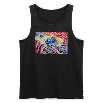 3942 - Männer Premium Bio Tank Top - Schwarz - Vorne - Michal (187cm)