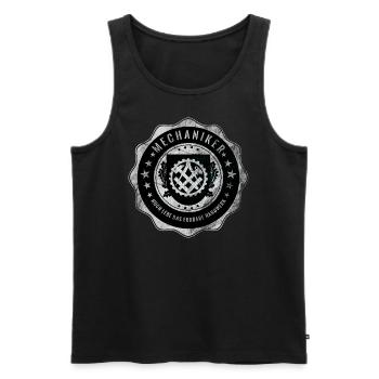 Mechaniker, Handwerkswappen - Männer Premium Bio Tank Top - Schwarz - Vorne - AI Model Male 178 light (178cm)