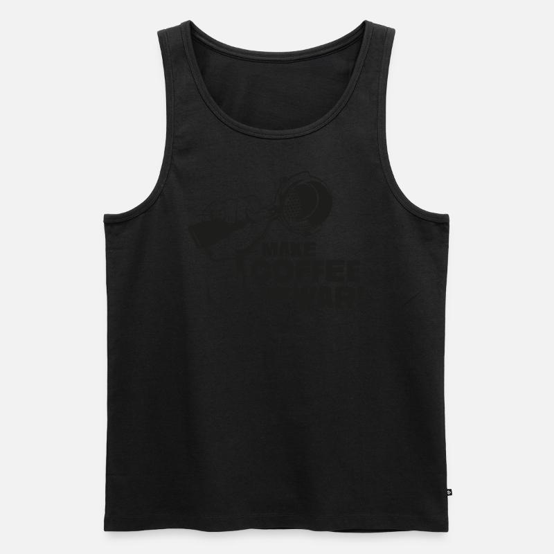 Make Coffee Not War - Männer Premium Bio Tank Top - undefined
